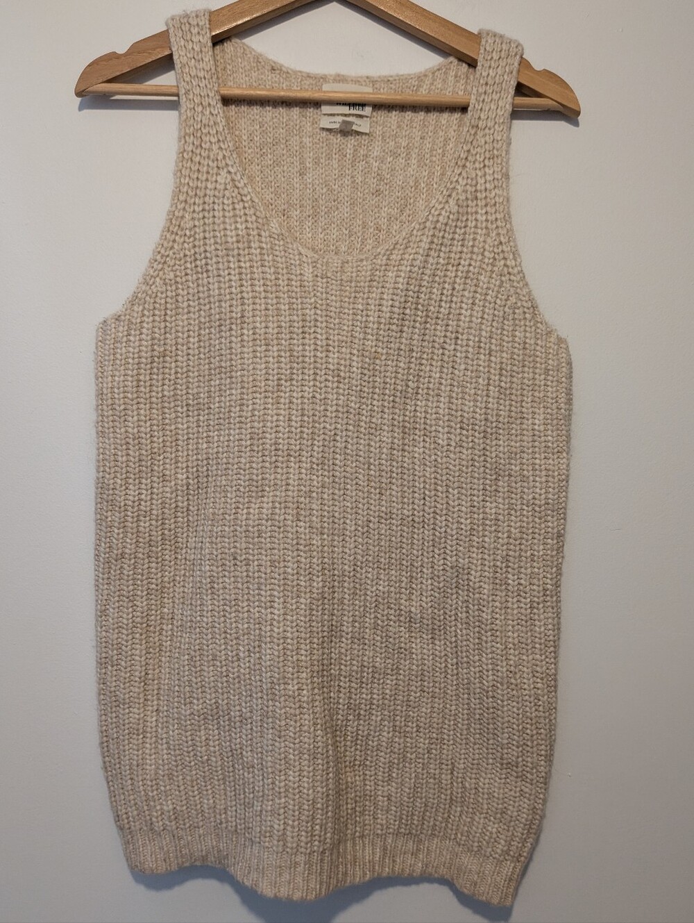 Wilfred Free Aritzia Alpaca Wool Cotton Knit Tank Sweater Vest Size S